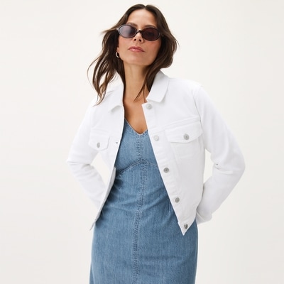 Veste en denim classique - Blanc Cassé