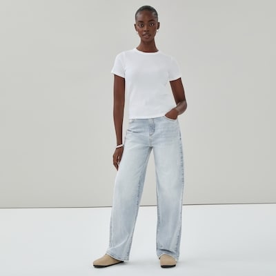 Wide Leg Light Wash Jean - Light Wash