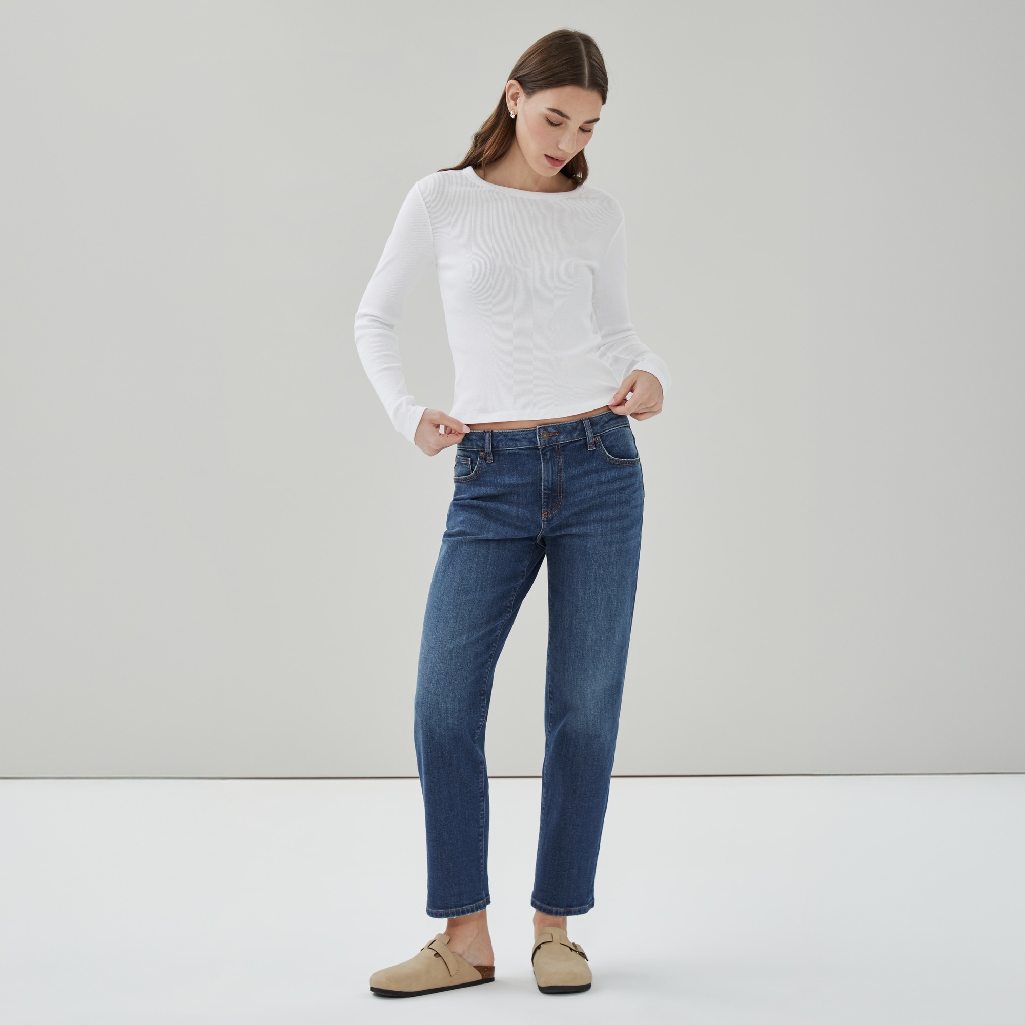 Relaxed Dark Wash Jean