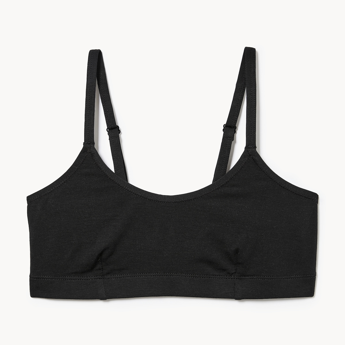Modal Scoop Neck Bralette - Black