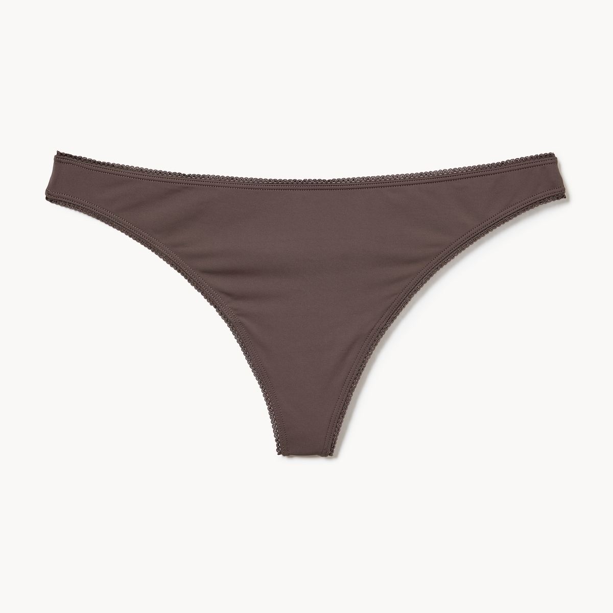 Tanga en picot - Brun