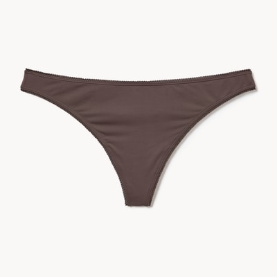 Tanga en picot - Brun