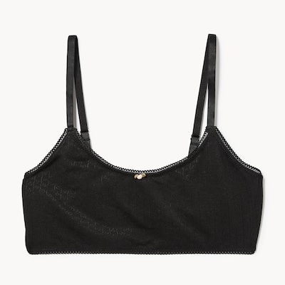 Pointelle Bralette - Black