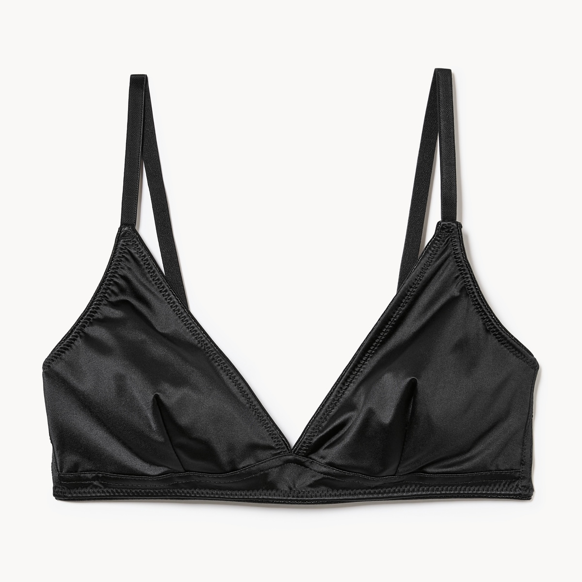 Bustier triangle en satin - Noir