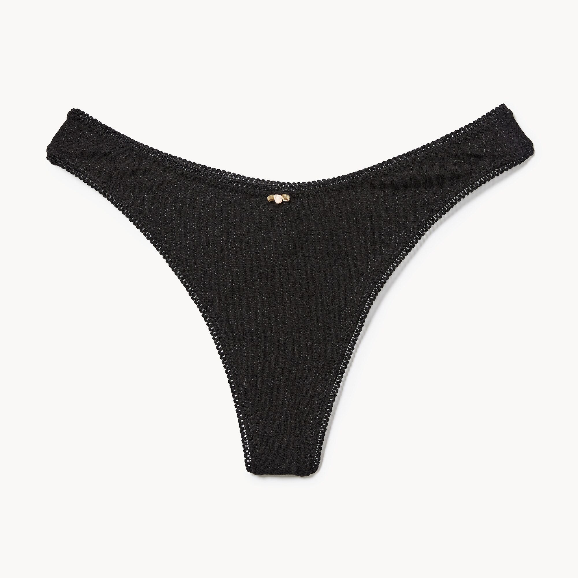 Tanga à coupe haute en pointelle