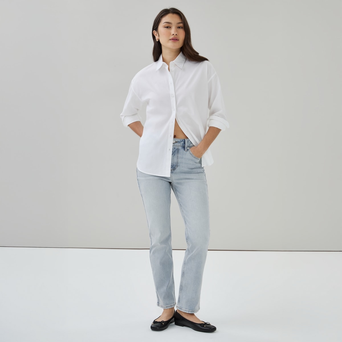 Jean troit  jambe droite - Laver Ple