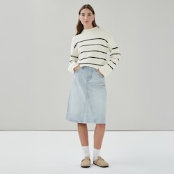 Joe Fresh Light Wash Midi Skirt 1 ea, $45.00/1ea