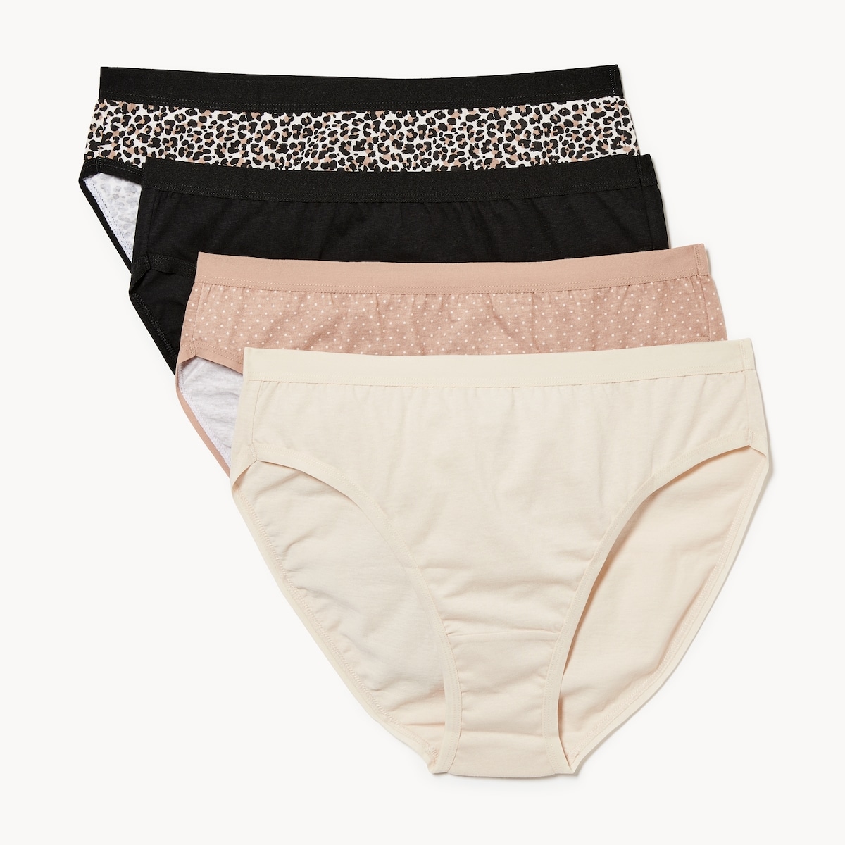 Organic Cotton 4-Pack High Cut Brief - Black