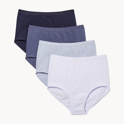 Organic Cotton 4-Pack High Waist Brief - Blue