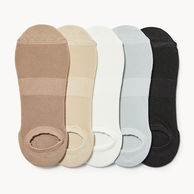 5-Pack No Show Socks - Beige