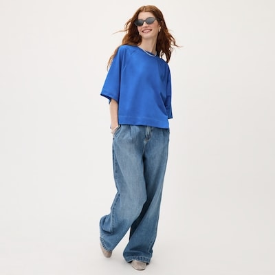 French Terry T-Shirt - Blue