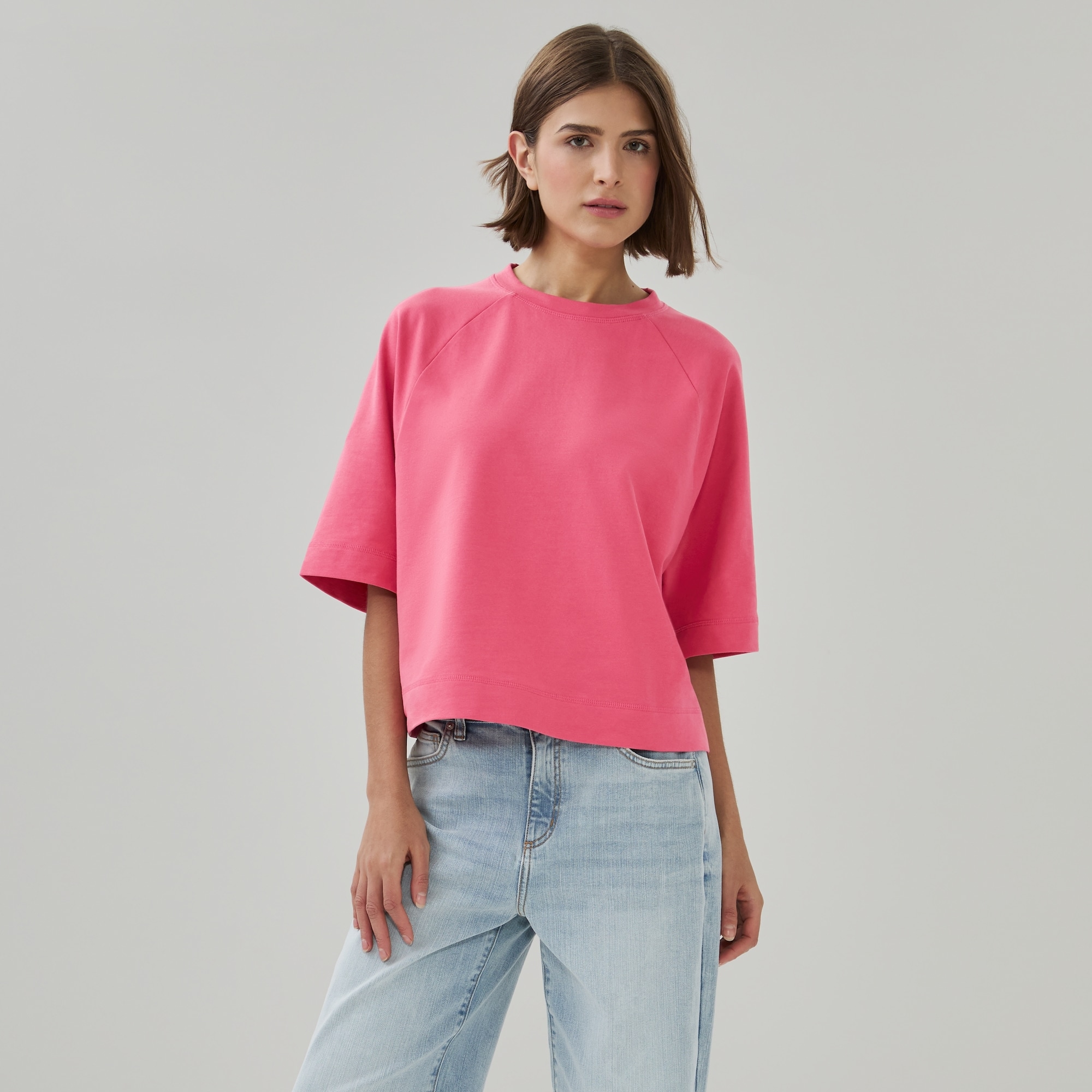 French Terry T-Shirt in Pink from Joe Fresh