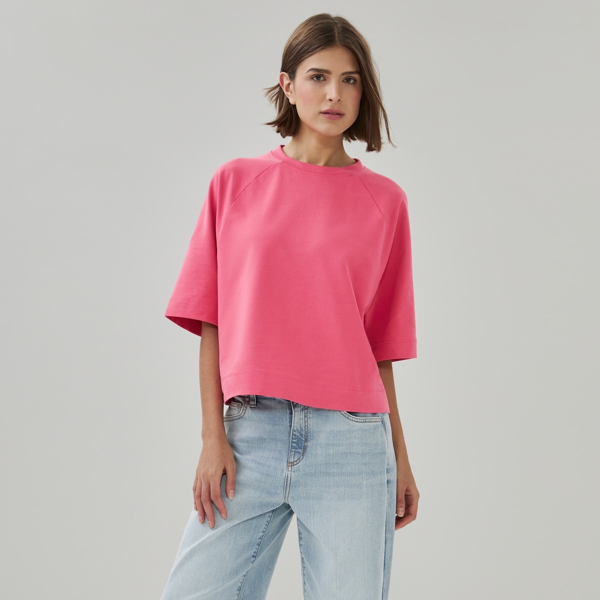 French Terry T-Shirt - Pink