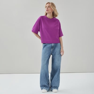 T-shirt en ratine bouclée - Violet Vif