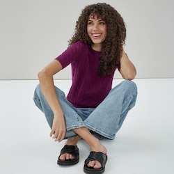 Joe Fresh Chandail à manches courtes à mailles torsadées 1 ea, 35,00 $/1ch