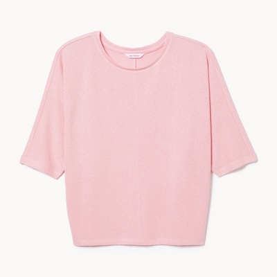 Relaxed Short Sleeve Top - Light Pink