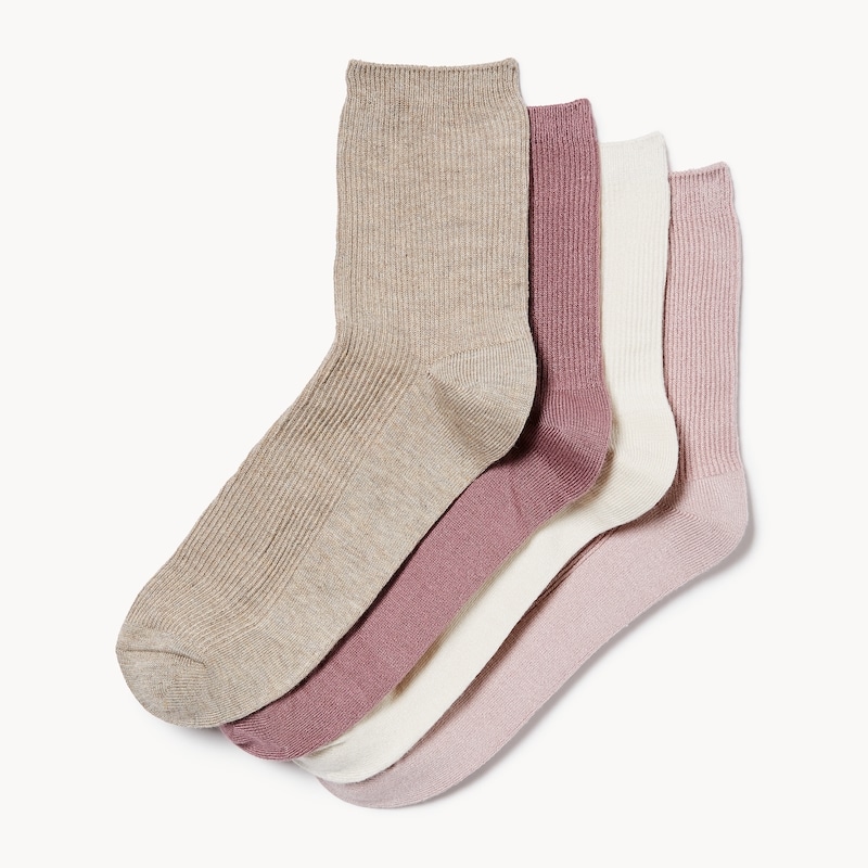 Bamboo 4-Pack Quarter-Crew Socks