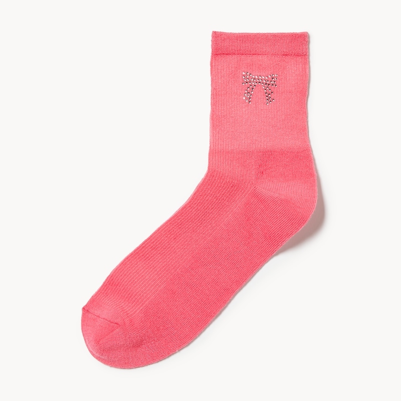 Rhinestone Mid-Crew Socks