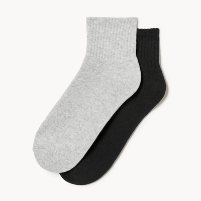 Ensemble de 2 paires de chaussettes mi-hautes - Noir
