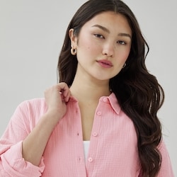 Joe Fresh Oversized Crinkle Gauze Button-Up Shirt - 1 ea | No