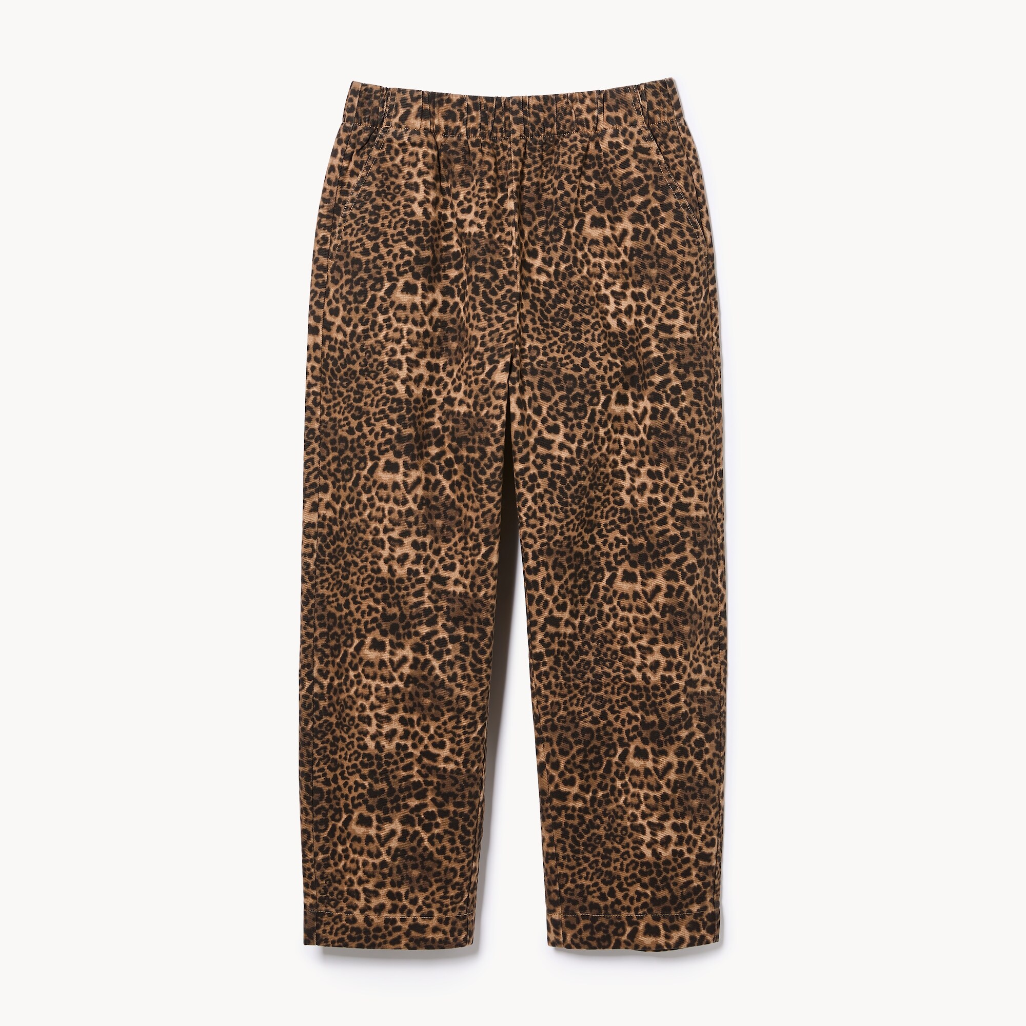 Pantalon imprimé à jambe large en sergé