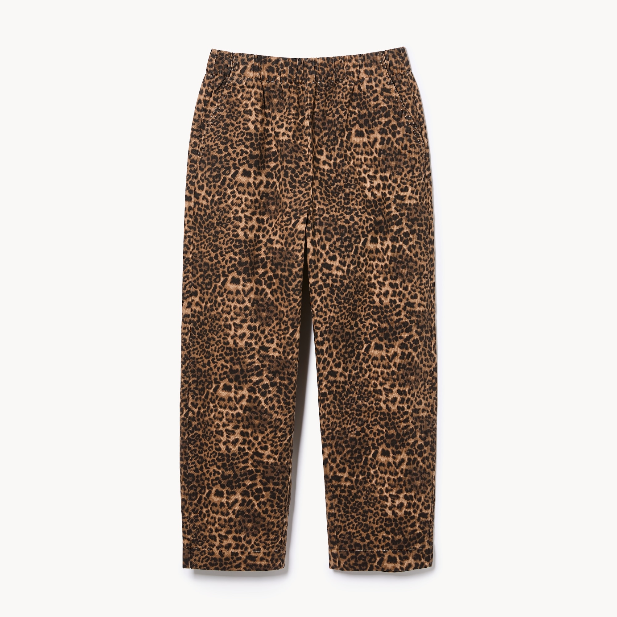 Pantalon imprimé à jambe large en sergé