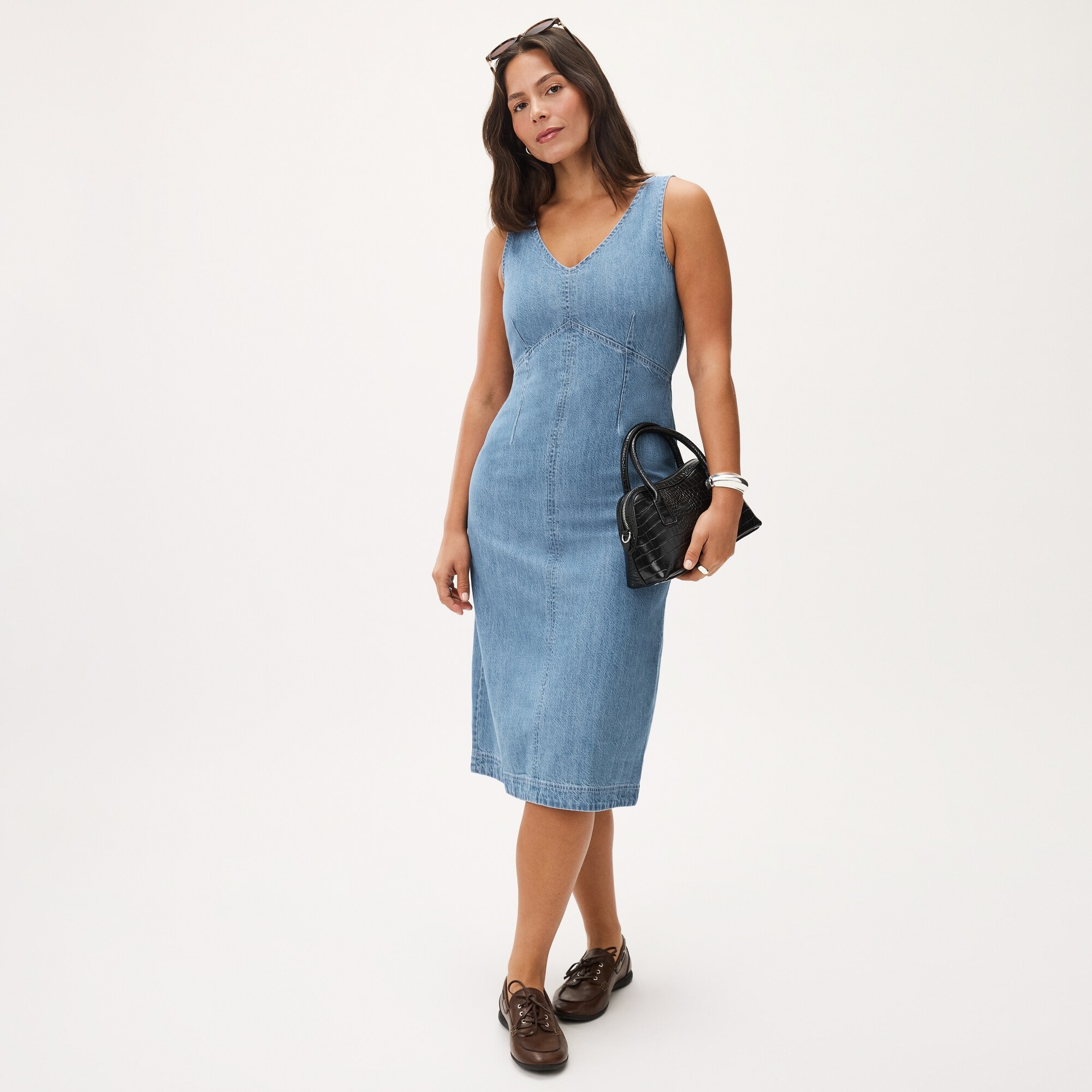 Denim Tank Midi Dress