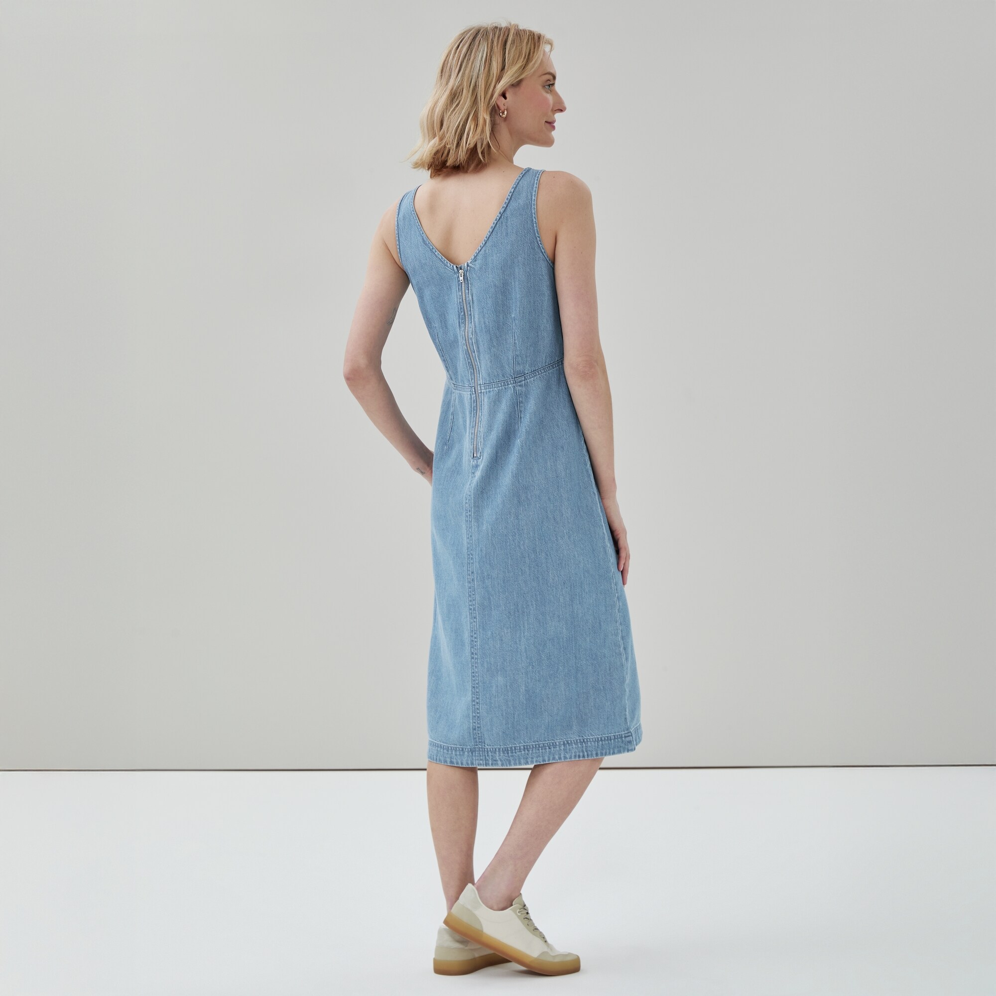 Denim Tank Midi Dress