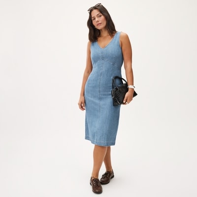 Joe Fresh Robe cami midi en denim 1 ea, 49,00 $/1ch