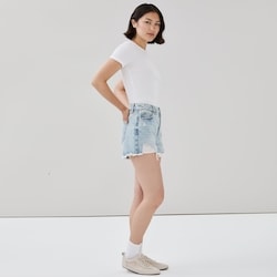 Joe Fresh Light Wash High Rise Distressed Short - 1 ea | Zehrs