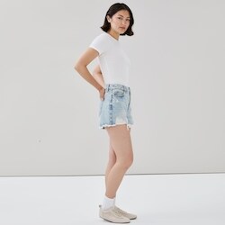 Joe Fresh Light Wash High Rise Distressed Short - 1 ea | Dominion