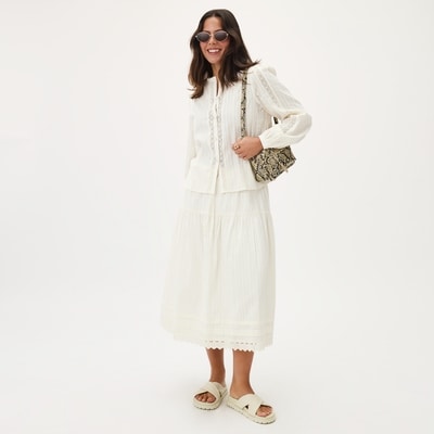 Joe Fresh Jupe midi festonnée en coton 1 ea, 45,00 $/1ch