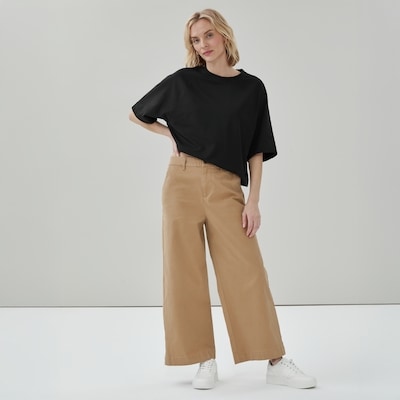 Wide Leg Chino Pant - Camel
