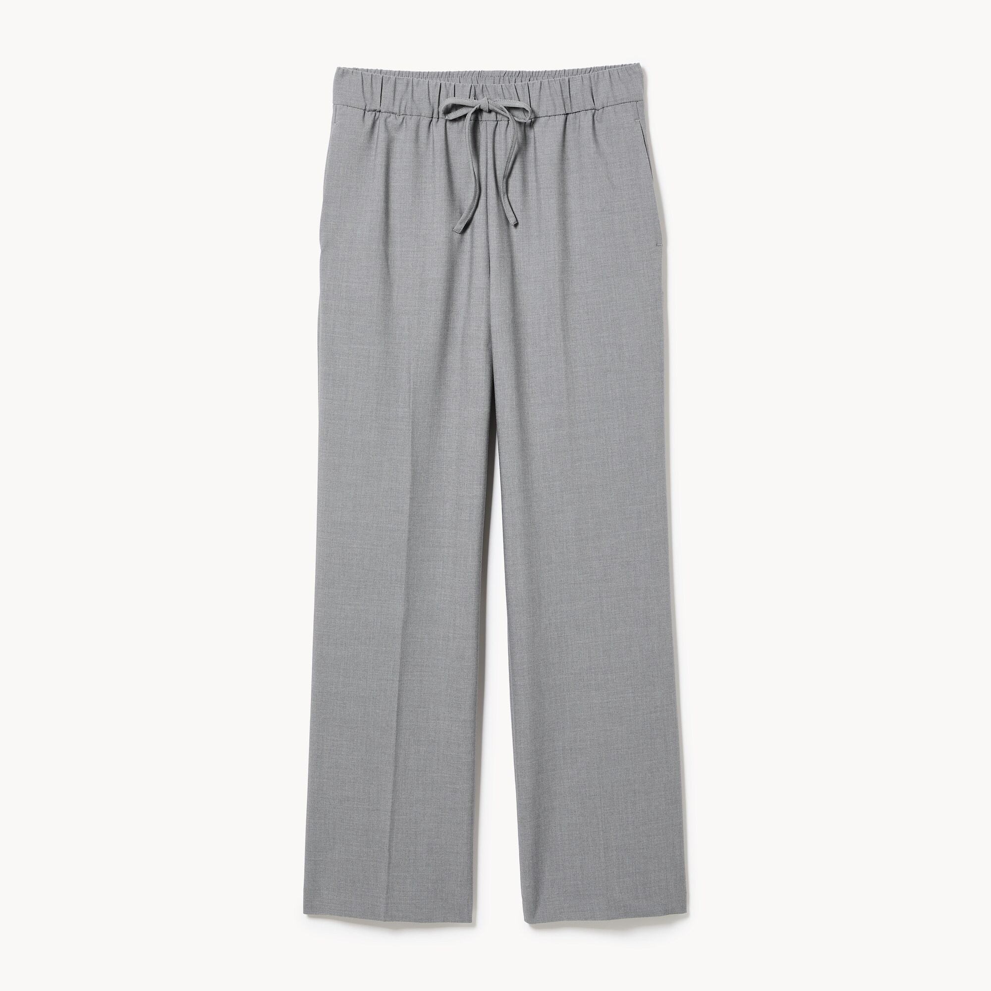 Wide Leg Pull-On Suit Pant in Grey Mix from Joe Fresh
