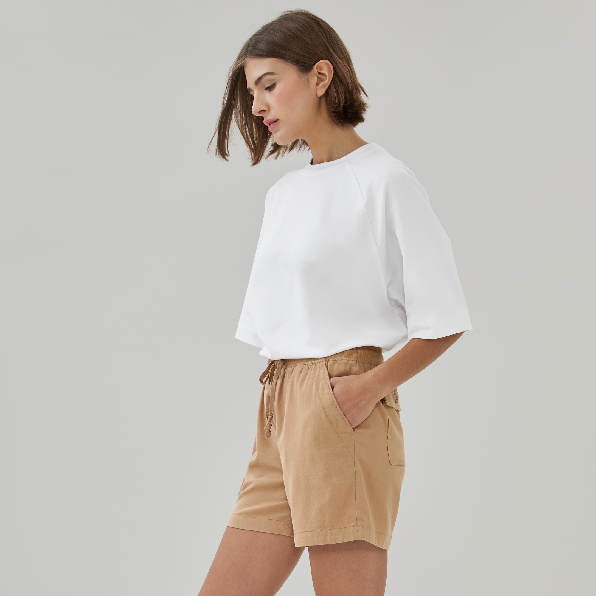 Twill Short in Camel from Joe Fresh