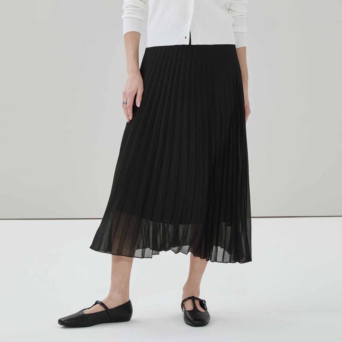 Pleated Midi Skirt
