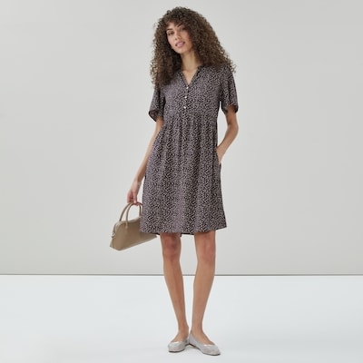 Flutter Sleeve Dress - Grey