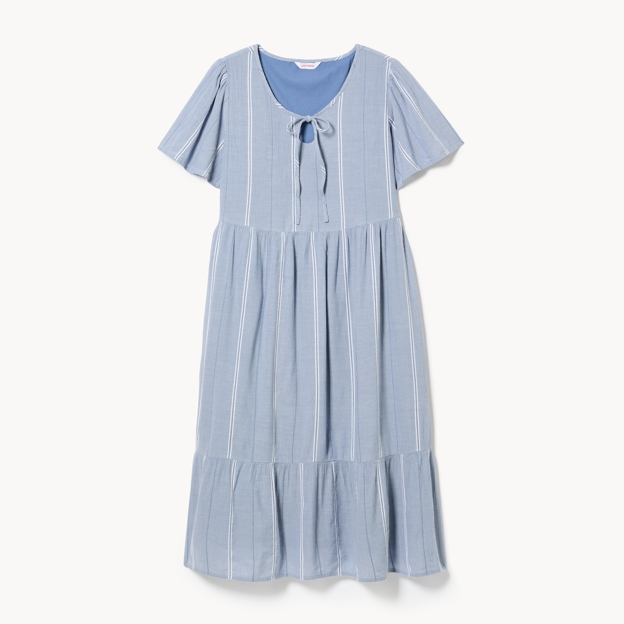 blue scanlan theodore dress Blockprint Cotton Tiered Dress  Poppy and Pink