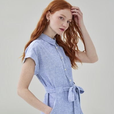 Joe Fresh Robe midi en lin et coton 1 ea, 49,00 $/1ch