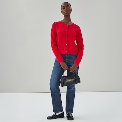 Cardigan à poches - Rouge