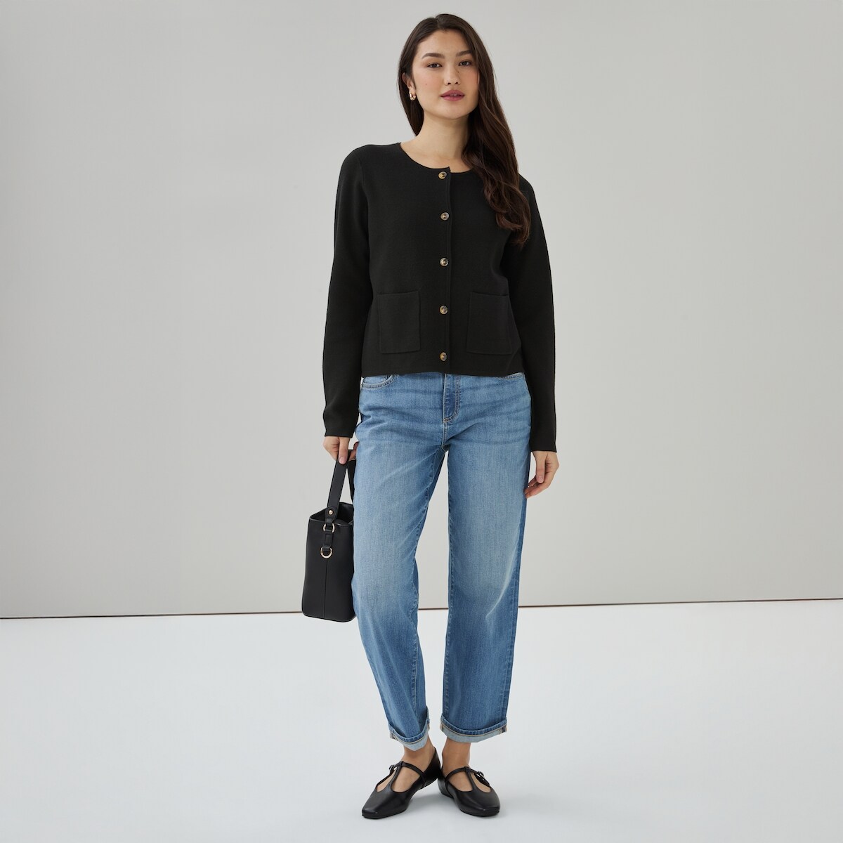 Pocket Cardigan - Jf Black