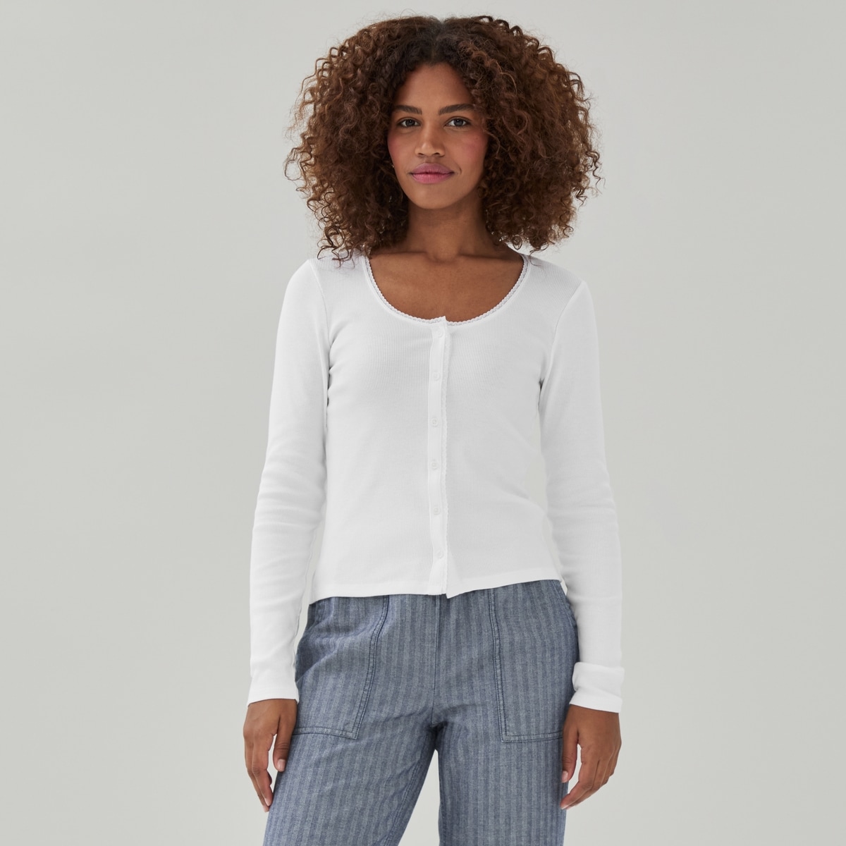 Lace Cardigan - Bright White