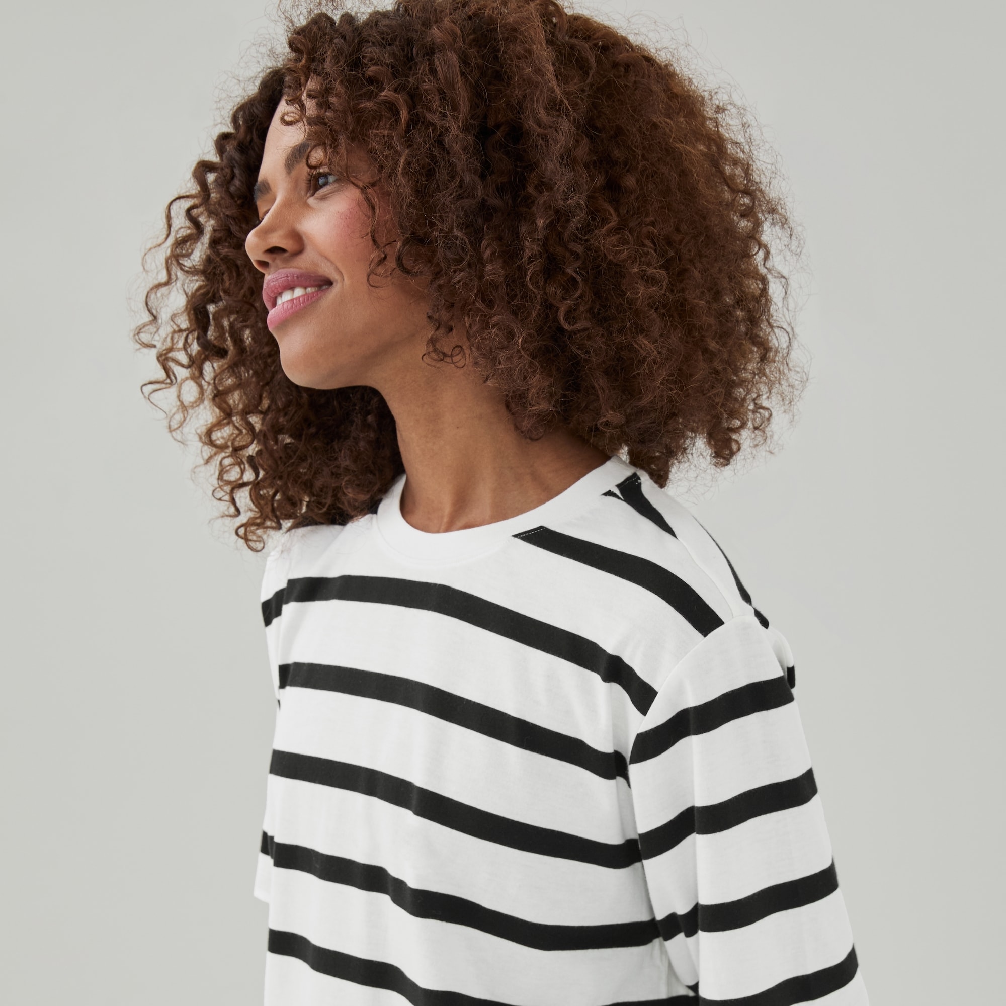 Oversized Striped Cotton T-Shirt