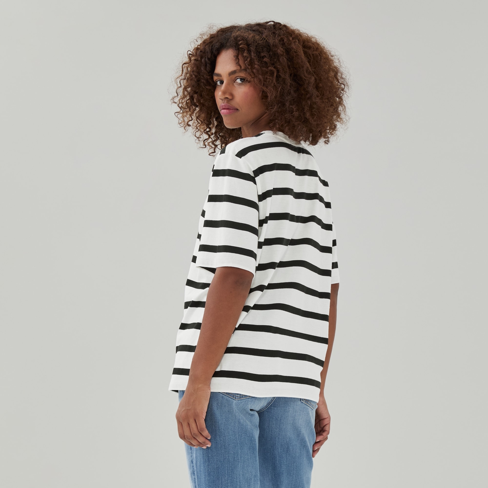 Oversized Striped Cotton T-Shirt