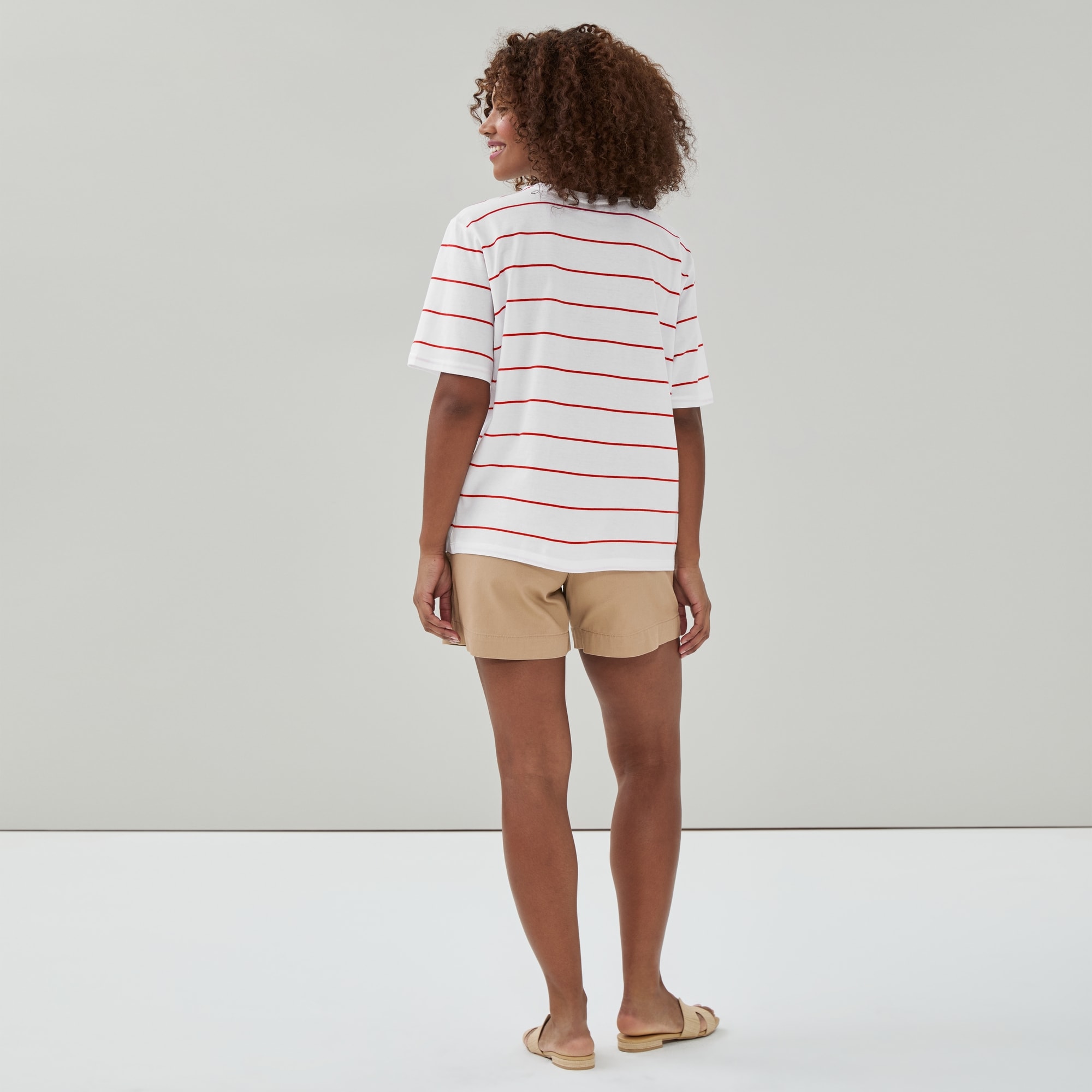 Oversized Striped Cotton T-Shirt