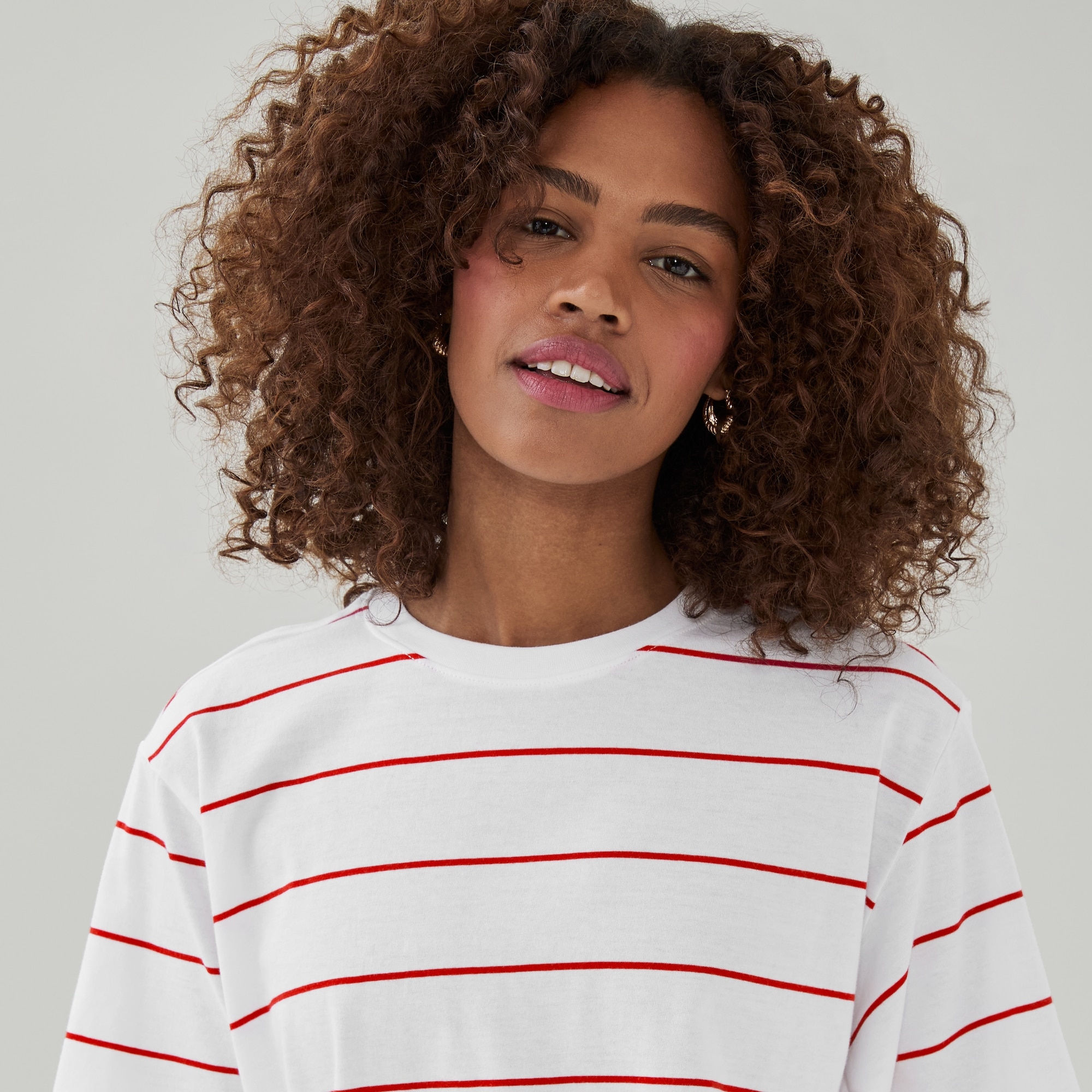 Oversized Striped Cotton T-Shirt