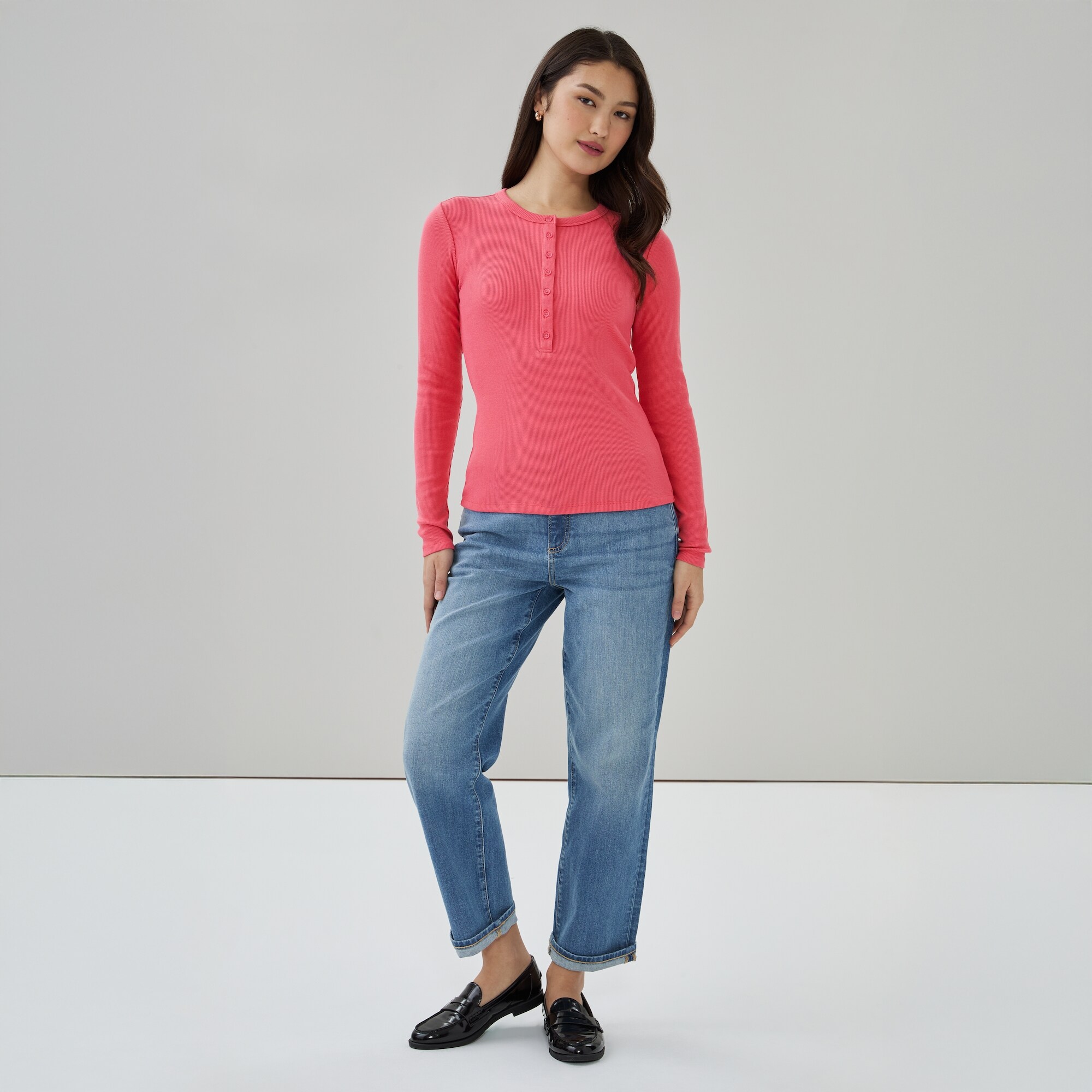 Henley Long Sleeve Top