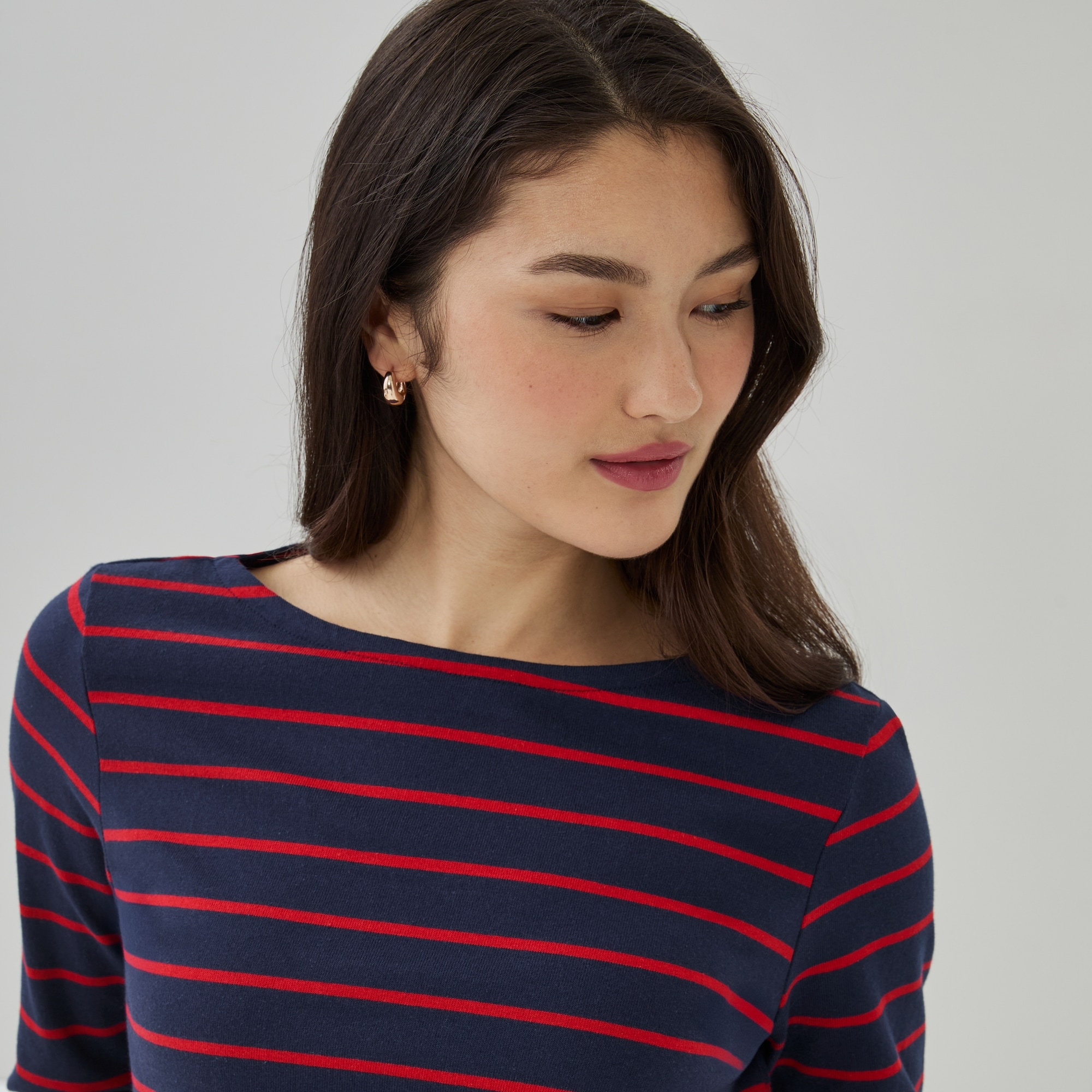 Boat Neck Long Sleeve in Navy from Joe Fresh