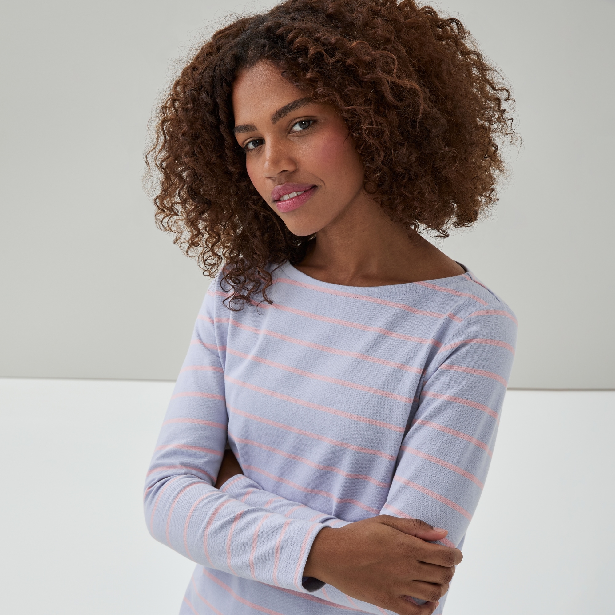 Boat Neck Long Sleeve in Lavender from Joe Fresh