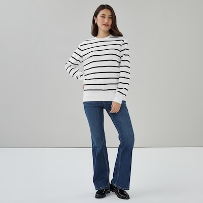 Striped Sweatshirt - White